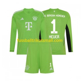Fußballtrikots FC Bayern München Manuel Neuer 1 Torwart Kinder 2023-2024 Langarm Auswärts-trikot kaufen